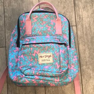 Hot Style pink lightning bolt backpack